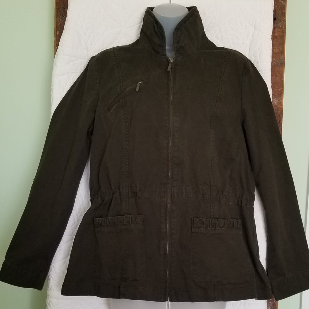 Canvas style olive khaki jacket